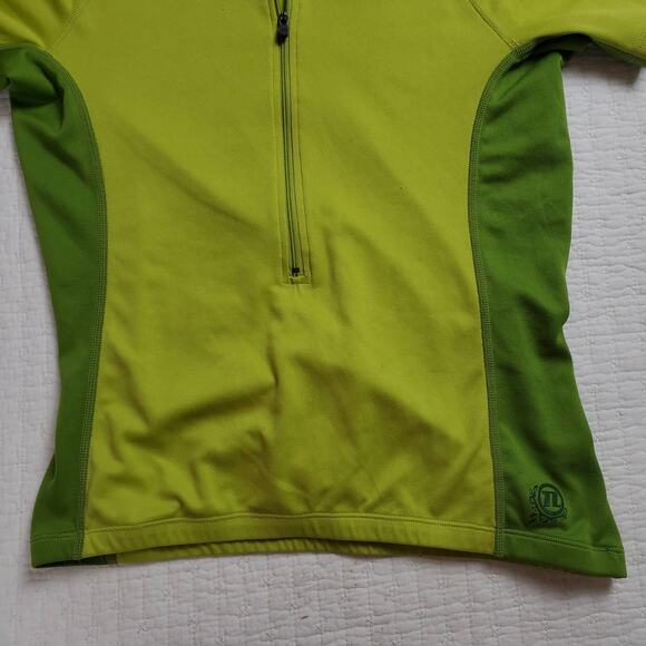 Novara Cycling Top Two Tone Green Half Zip Active Bike Jersey Back Pocket S - Picture 6 of 9